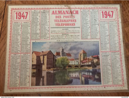 1947 Calendrier Du Département De L'Aube - Moret Sur Loing (Seine Et Marne) - Grossformat : 1941-60