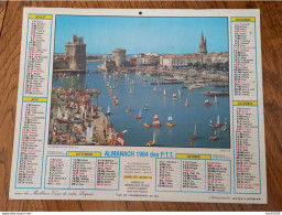 1984 Calendrier Du Département De L'Aube - La Rochelle En Fête - Cap Sizun, Finistère - Big : 1981-90