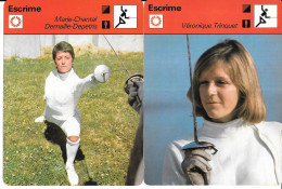 GF2085 - FICHES - ESCRIME - VERONIQUE TRINQUET - MARIE CHANTAL DEMAILLE DEPETRIS - Fencing