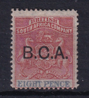 British Central Africa: 1891/95   Arms 'B.C.A.' OVPT     SG6    8d   Rose-lake & Ultramarine  MH - Nyassaland (1907-1953)