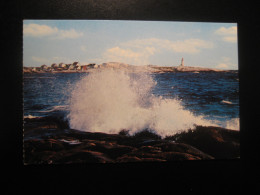 SURF Peggys Cove Point Lighthouse Phare Nova Scotia Postcard CANADA - Andere & Zonder Classificatie