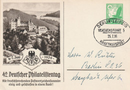 Allemagne Ambulant Berlin - Leipzig Sur Entier Postal Illustré 1936 - Privat-Ganzsachen