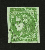 5c BORDEAUX (n°42B) Obl. GC. Signé SCHELLER. TTB. - 1870 Uitgave Van Bordeaux