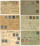 Type SAGE - DESTINATIONS ETRANGERES : Superbe Lot De 21 Lettres (10 RECOMMANDEES) Avec SAGE Pour L' ETRANGER (AUSTRALIE, - 1876-1898 Sage (Type II)