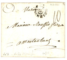 1766 COLONIES / B Sur Lettre Avec Texte Du CAP ST DOMINGUE Pour MONTAUBAN. TB. - Poste Maritime