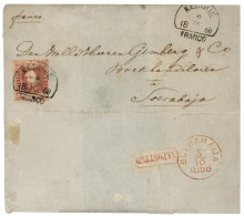 KEDIRIE : 1868 10c (n°1)  Just Touched At Right Canc. Half Round KEDIRIE /FRANCO On Cover To SOERABAJA. Vvf. - Indes Néerlandaises