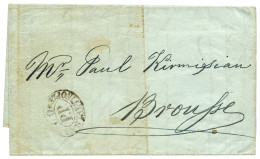 TURKEY - SHIP MAIL : 1854 P.P / COSTANTINOPLI Cachet On Entire Letter From CONSTANTINOPLE To BROUSSE. Vf. - Sonstige & Ohne Zuordnung