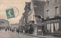 TRUN (Orne) - Grande Rue Et Place - Café Dupont - Voyagé 1908 (2 Scans) - Trun