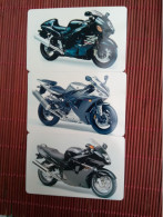 Motos 3 Phonecards Mint Only 10.000 Ex Made 2Photos  Rare - Motorbikes