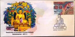 BUDDHISM-TIBETAN SETTLEMENT- KAMLESHWARPUR- PERMANENT CACHET- INDIA POST, RAIPUR GPO-CG CIRCLE-LIMITED ISSUE-BX4-29 - Buddismo