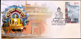 BUDDHISM-TIBETAN SETTLEMENT- KAMLESHWARPUR- PERMANENT CACHET- INDIA POST, RAIPUR GPO-CG CIRCLE-LIMITED ISSUE-BX4-29 - Bouddhisme