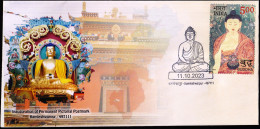 BUDDHISM-TIBETAN SETTLEMENT- KAMLESHWARPUR- PERMANENT CACHET- INDIA POST, RAIPUR GPO-CG CIRCLE-LIMITED ISSUE-BX4-29 - Boeddhisme