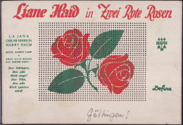 * Stickkarte Zwei Rote Rosen, Palast-Lichtspiele Göttingen - Non Classés