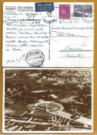 Circulated Postcard For Macau With 1952 Olympic Games Banner. Postcard Censored Macao. Verso Stadium Helsinki. Very Rare - Zomer 1952: Helsinki