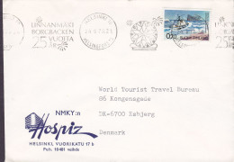 Finland NMKY:n HOSPIZ Slogan 'Linnanmäki Borgbacken 25 Vuotta År' HELSINKI 1975 Cover Brief Lettre ESBJERG Denmark - Covers & Documents