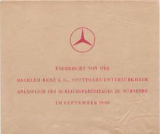 Daimler-Benz AG Stuttgart, 8-seitiger Reklamedruck überreicht Anläßlich Des 10. Reichsparteitages Nürnberg 1938 - Non Classés