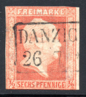 2011. GERMANY. PRUSSIA. 1850 6pf. DANZIG POSTMARK - Used