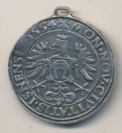 Medaille Talernachprägung Um 1900, Taler Isny 1554 Mit Öse, D 40mm, Ag Ss - Sonstige & Ohne Zuordnung