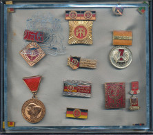 Sammlung Von 14 Stck. DDR-Pins/Medaillen 60er Jahre - Sonstige & Ohne Zuordnung