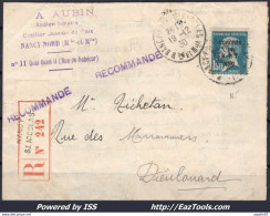 FRANCE N° 265 SEUL SUR LETTRE RECOMMANDÉE DEPART DE NANCY DU 19/12/1930 - Briefe U. Dokumente