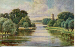 MISCELLANEOUS ART - MOULSEY BACKWATER, HAMPTON CHURCH  Art633 - Middlesex