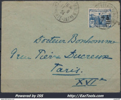 FRANCE ORPHELINS DE GUERRE N° 165 SEUL SUR LETTRE POUR PARIS DE SAINT PALAIS SUR MER DU 11/09/1924 - Lettres & Documents