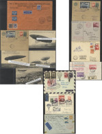 ZEPPELIN 1930-36 Zeppelin Mail/flight Covers (8) Incl. 1930 Return Flight Moscow To Friedrichshafen Franking Incl. 40k Z - Other & Unclassified