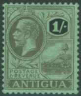 1921-29 MCCA 1s Black & Emerald, Wmk Inverted & Reverse M, SG.57y. Scarce. (1) Cat. £400 - Other & Unclassified