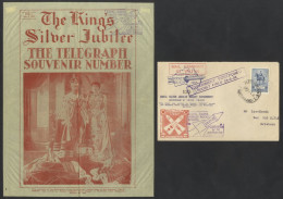 1935 Jubilee 3d On Printed 'Silver Jubilee Rocket Experiment' Cover With Commem Label & Cachet, Subsequently With 'Mail  - Andere & Zonder Classificatie