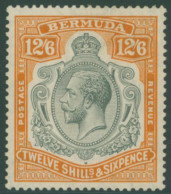 1924-32 MSCA 12/6d Grey & Orange Showing The 'break In Lines Below Left Scroll' Variety, M (usual Toned Gum), SG.93e. (1 - Autres & Non Classés