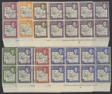 1946 Thick Map Set, Each Lower Marginal Blocks Of Eight, Each Showing DLR Marginal Inscription And Each Block Incl. The  - Autres & Non Classés