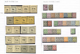 1925-70 Postage Dues, 1925 Set (excl. 4d) M, Tete-beche Pairs ½d, 1d, 1½d, 2d, 2½d & 3d M (odd Fault), 1925 Set M, 1953- - Andere & Zonder Classificatie