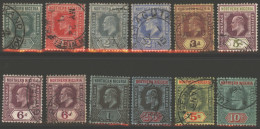 1910-11 MCCA Set, FU Incl. Both 6d Shades, SG.28/39, Cat. £228 (12) - Autres & Non Classés