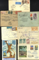 Post-WWII Cover Miscellany C1940's-60's Mainly Commercial Items Incl. Registered, Airmail, Meter Frankings Etc. Good Var - Autres & Non Classés