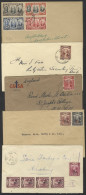 1930's-40's Group Of Five Covers, Three With KUCHING Cancels, Two With PAQUEBOT H/stamps, Both Addressed To Kuching. - Autres & Non Classés