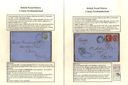 NORTHUMBERLAND (NEWCASTLE UPON TYNE) Foreign Mail 1850-81 With Five Items To France At Different Rates Incl. (1869) Addi - Sonstige & Ohne Zuordnung