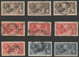 1918 Bradbury 2/6d (3), 5s (4), Good To VFU, Couple With Corner Crease, Also 10s (2) One Being Superb Single Central C.d - Other & Unclassified