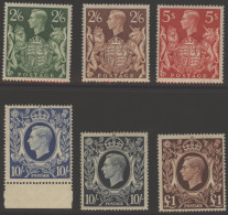 1939 High Value Set UM, SG.476/478c. (6) Cat. £425 - Autres & Non Classés