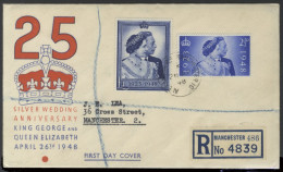 1948 Wedding Illustrated Registered FDC, Typed Address With Set Cancelled Alexandra Road, Manchester C.d.s. Cat. £425 - Andere & Zonder Classificatie