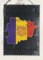 2023. ANDORRA. Drapeau. Bandera De Andorra, 2023, Argenté. Oblitéré 1 ère Qualité (AND.ESP) - Gebruikt