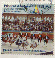 2022: "Andorra Mítica", Plaça De Braus Monumental D'Andorra Timbre Oblitéré 1ère Qualité (danses Folkloriques) - Gebruikt