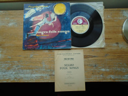 10" VINYLE NEGRO FOLK SONGS 270E828 + LIVRET L ENCYCLOPEDIE SONORE LIBRAIRIE HACHETTE RHEA JACKSON JOHN RILEY - Formati Speciali