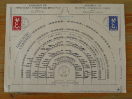 Feuillet Commemoratif Assemblée De L'Union De L'Europe Occidentale UEO Strasbourg 1959 - 1959