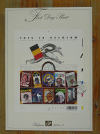 Document FDC Bloc Les Belges Dans Le Monde 2004 - Briefe U. Dokumente