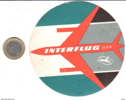 ETIQUETA DE AVION  - INTERFLUG - Baggage Labels & Tags