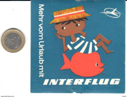 ETIQUETA DE AVION  - INTERFLUG - Baggage Labels & Tags