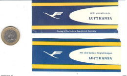 ETIQUETA DE AVION  -  LUFTHANSA (2 ETIQUETAS) - Aufklebschilder Und Gepäckbeschriftung