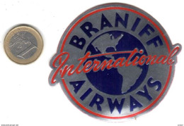 ETIQUETA DE AVION  - BRANIFF INTERNATIONAL AIRWAYS - Étiquettes à Bagages
