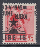 FIUME OCC. YUGOSLAVA - Sass. N.19L - Cv 70 Euro - VARIETA' SOPRASTAMPA CAPOVOLTA E SPOSTATA - MNH** - GOMMA INTEGRA - Occup. Iugoslava: Fiume