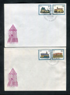 "DDR" 1984, Mi. 2910-2913 "Burgen" Auf 2 FDC (C962) - 1981-1990